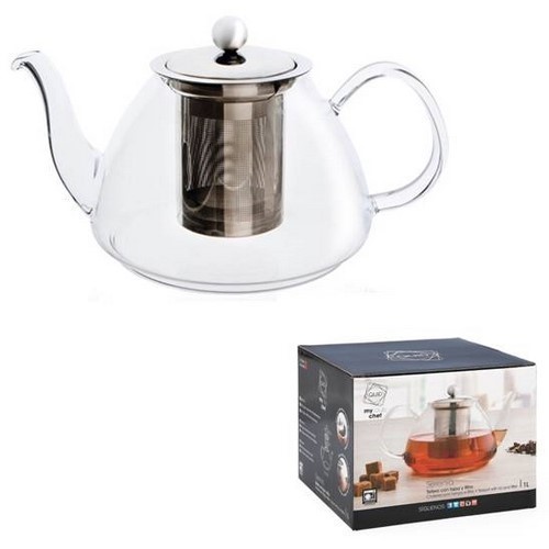 TETERA QUID SERENIA VIDRIO FILTRO INOX 1L